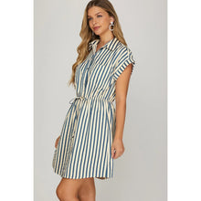 Load image into Gallery viewer, The Woven Stripe Mini Dress
