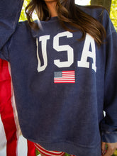 Load image into Gallery viewer, USA Flag Corded Crew- COMING SOON!

