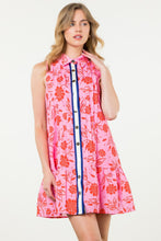 Load image into Gallery viewer, Sleeveless Flower Button Up Dress
