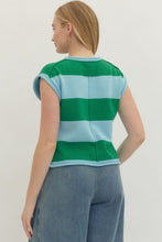 Load image into Gallery viewer, Green/Blue Sleeveless Sweater-Entro
