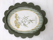 Load image into Gallery viewer, Green Scalloped Frame with Botanical Print
