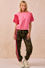 Load image into Gallery viewer, Camo pants with white side stripe
