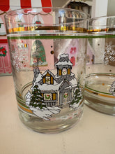 Load image into Gallery viewer, Vintage Set of 2 Winter Scene Glasses
