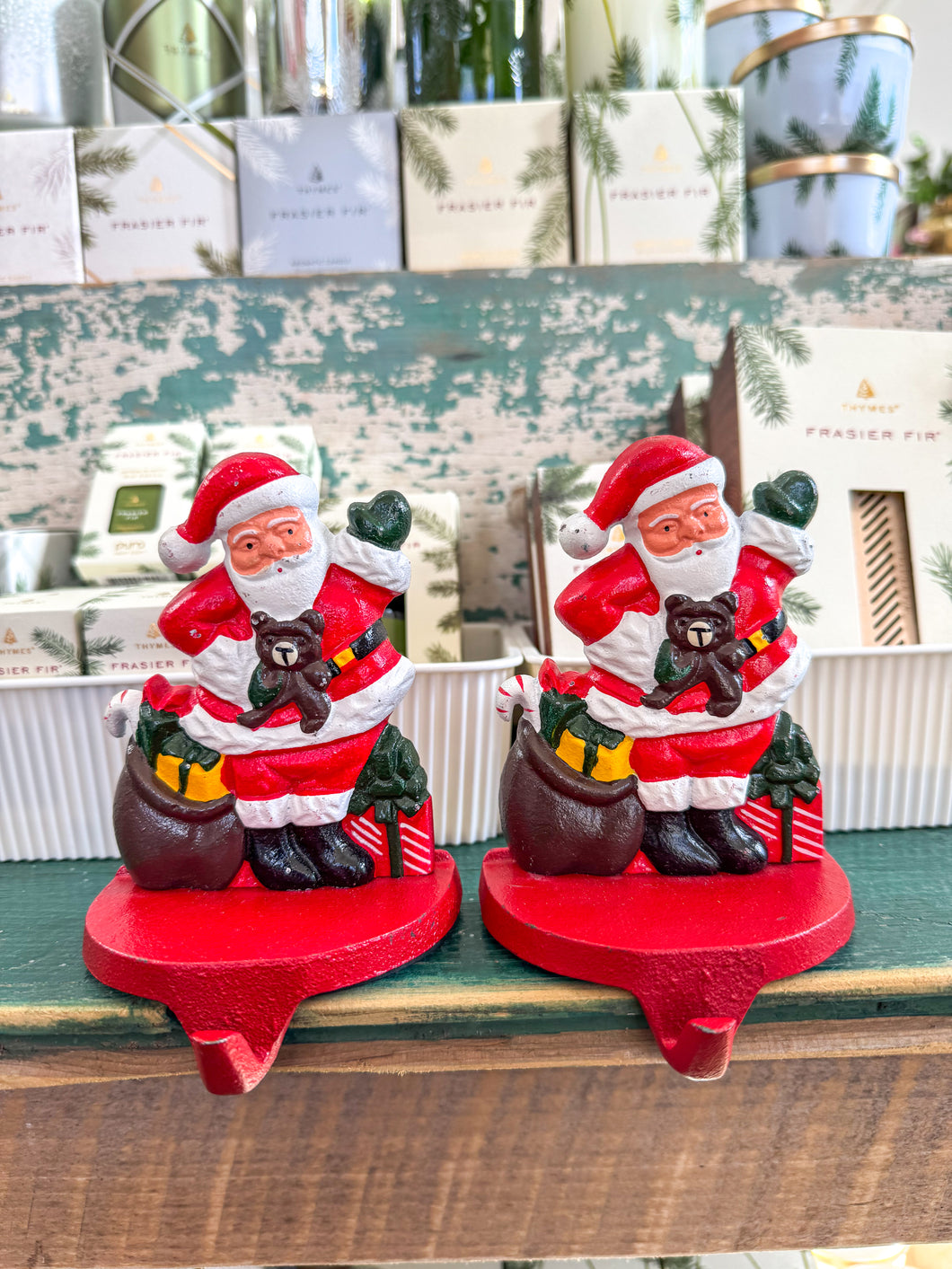 Vintage Santa Stocking Holders