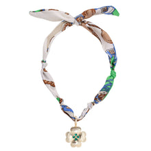 Load image into Gallery viewer, Scarf necklace with charm
