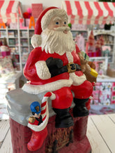 Load image into Gallery viewer, Vintage Ceramic Santa &amp; Fireplace
