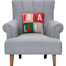 Load image into Gallery viewer, Fa La La Quadrant Embroidered Pillow
