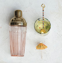 Load image into Gallery viewer, Pink &amp; Gold 20oz Glass Shaker
