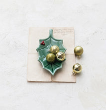 Load image into Gallery viewer, Vintage Inspired Holly Leaf Dish
