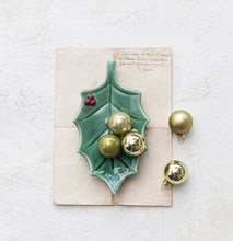 Load image into Gallery viewer, Vintage Inspired Holly Leaf Dish
