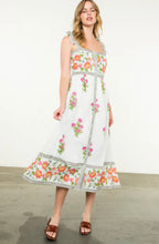 Load image into Gallery viewer, Tie Strap Floral Midi Dress
