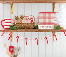 Load image into Gallery viewer, Felt candy cane banner
