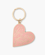 Load image into Gallery viewer, Rifle Paper Co Enamel Heart Keychain
