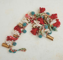 Load image into Gallery viewer, Handmade Wool &amp; Cotton Blend Garland w/ Pom Poms &amp; Metal Bells
