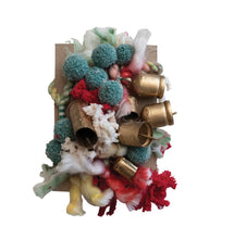 Load image into Gallery viewer, Handmade Wool &amp; Cotton Blend Garland w/ Pom Poms &amp; Metal Bells
