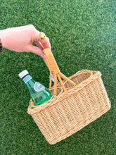 Load image into Gallery viewer, Vintage Wicker Drink Caddy
