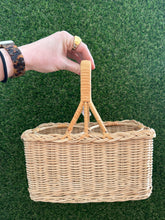 Load image into Gallery viewer, Vintage Wicker Drink Caddy
