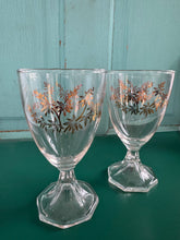 Load image into Gallery viewer, Set of 2 Vintage Wine Glasses
