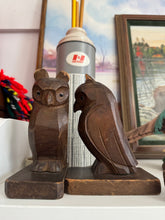 Load image into Gallery viewer, Vintage Wooden Owl Bookends
