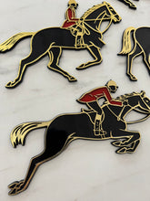 Load image into Gallery viewer, Vintage Equestrian Black Plastic Plaques

