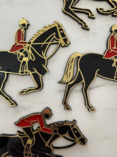 Load image into Gallery viewer, Vintage Equestrian Black Plastic Plaques

