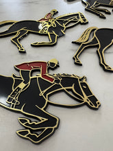 Load image into Gallery viewer, Vintage Equestrian Black Plastic Plaques
