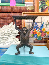 Load image into Gallery viewer, Vintage Cast Metal Standing Monkey Tray
