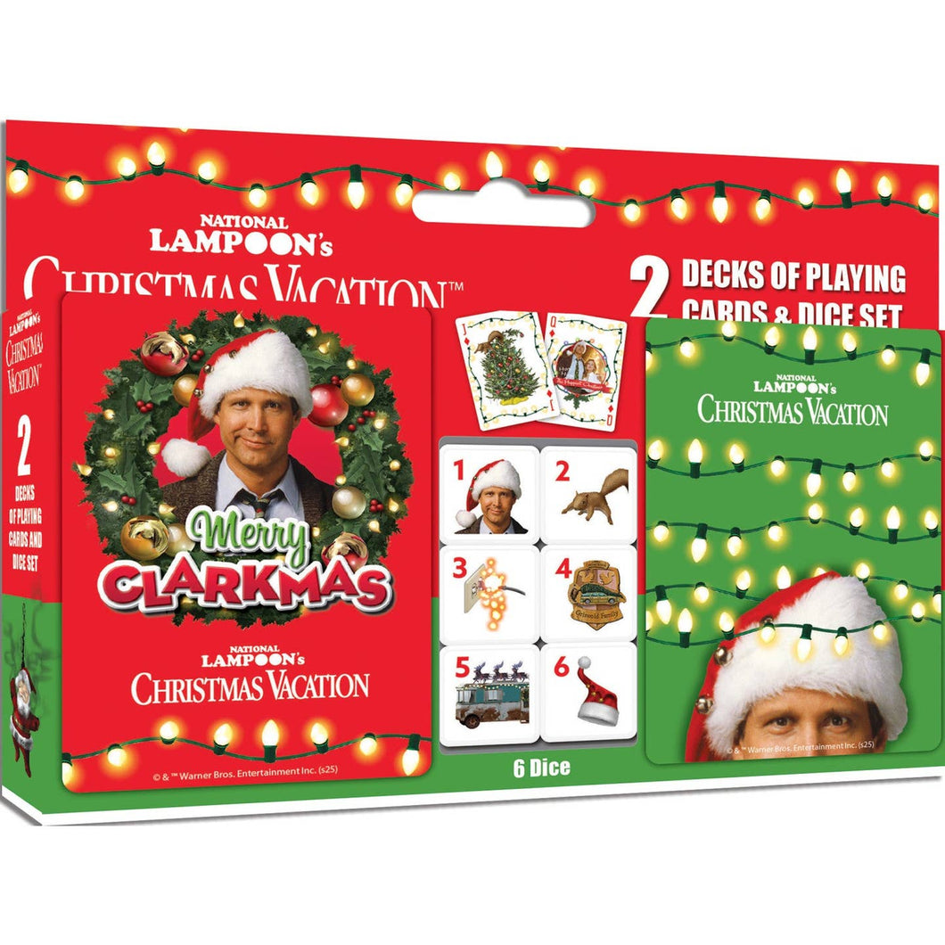 Christmas Vacation 2 pack playing cards and dice set