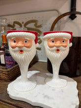 Load image into Gallery viewer, Vintage Santa Goblet Glasses Set of 2
