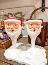 Load image into Gallery viewer, Vintage Santa Goblet Glasses Set of 2
