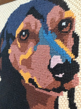 Load image into Gallery viewer, Vintage Needlepoint Dog Picture
