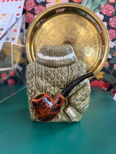 Load image into Gallery viewer, Vintage Green Sweater &amp; Pipe Planter
