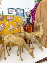 Load image into Gallery viewer, Vintage Large Brass Reindeer
