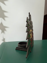 Load image into Gallery viewer, Vintage Stained Glass Christmas Candleholder
