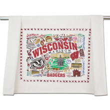 Load image into Gallery viewer, Cat Studio Tea Towel- Great Lakes/ Wisconsin/ UW Wisconsin
