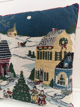 Load image into Gallery viewer, Vintage Christmas Village Pillow
