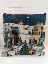 Load image into Gallery viewer, Vintage Christmas Village Pillow
