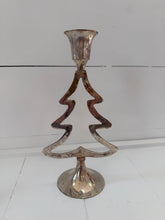 Load image into Gallery viewer, Vintage Christmas Tree Candlesticks S/3

