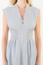 Load image into Gallery viewer, The Sadie- Sleeveless Striped Floral Pattern Dress THML

