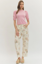 Load image into Gallery viewer, Puff Sleeve Knit Pink Top
