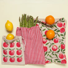 Load image into Gallery viewer, Reusable produce bags (apple)- set of 3
