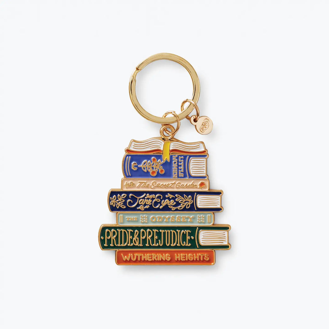 Rifle Paper Book Club enamel keychain