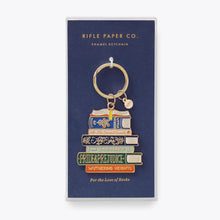 Load image into Gallery viewer, Rifle Paper Book Club enamel keychain
