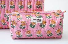 Load image into Gallery viewer, Block Printed Quilted Makeup Bags
