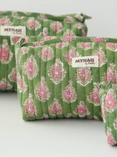 Load image into Gallery viewer, Block Printed Quilted Makeup Bags
