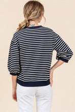 Load image into Gallery viewer, Striped puff sleeve top

