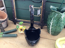 Load image into Gallery viewer, Vintage black Swan planter
