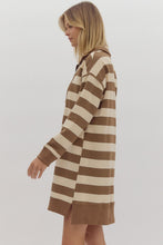 Load image into Gallery viewer, Brown stripe dress
