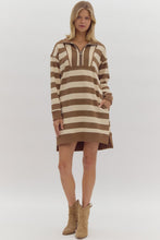 Load image into Gallery viewer, Brown stripe dress
