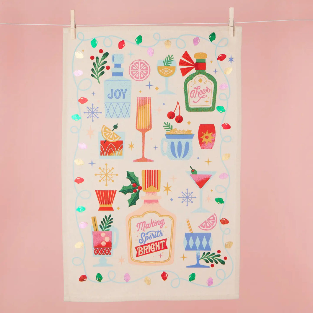 Making Spirits Bright Dish Towel